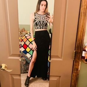 B.Darlin’ Rhinestone Crop Top and Skirt Go…